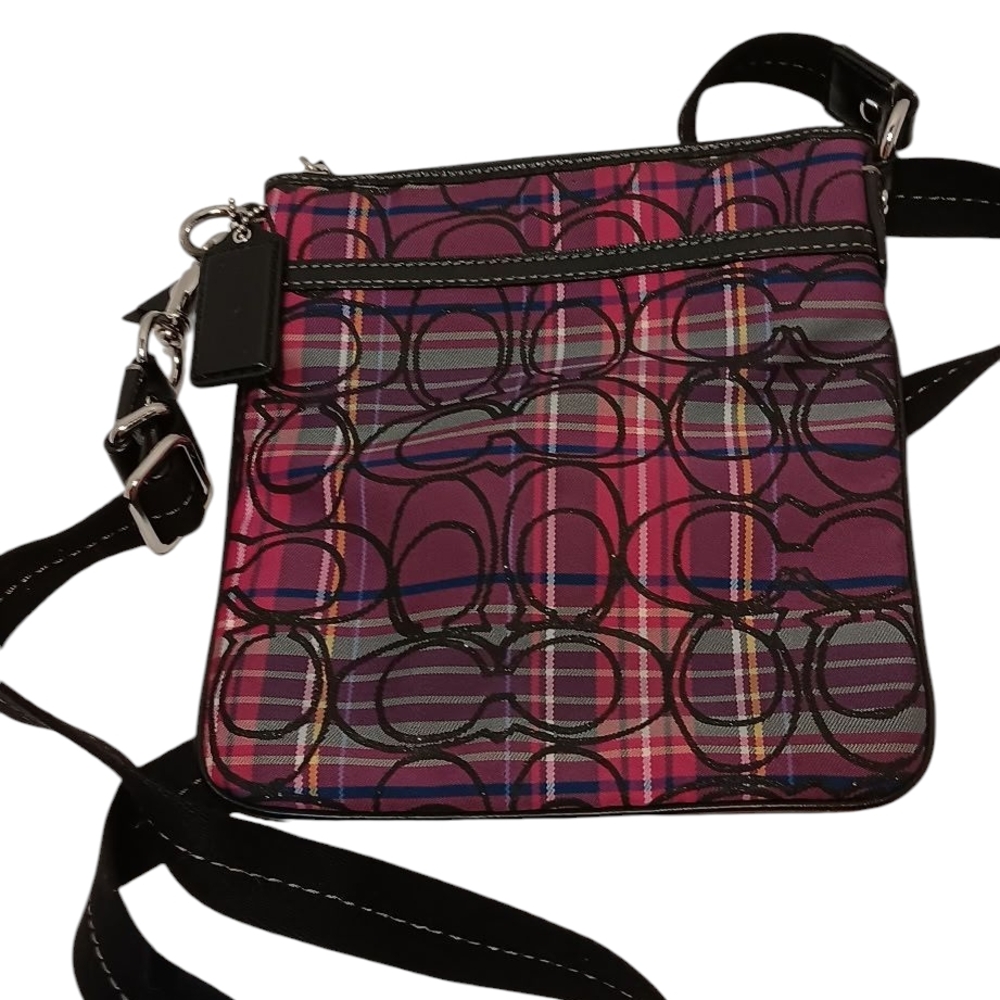 Coach Plaid Signature Crossbody Bag - Picture 6 of 8